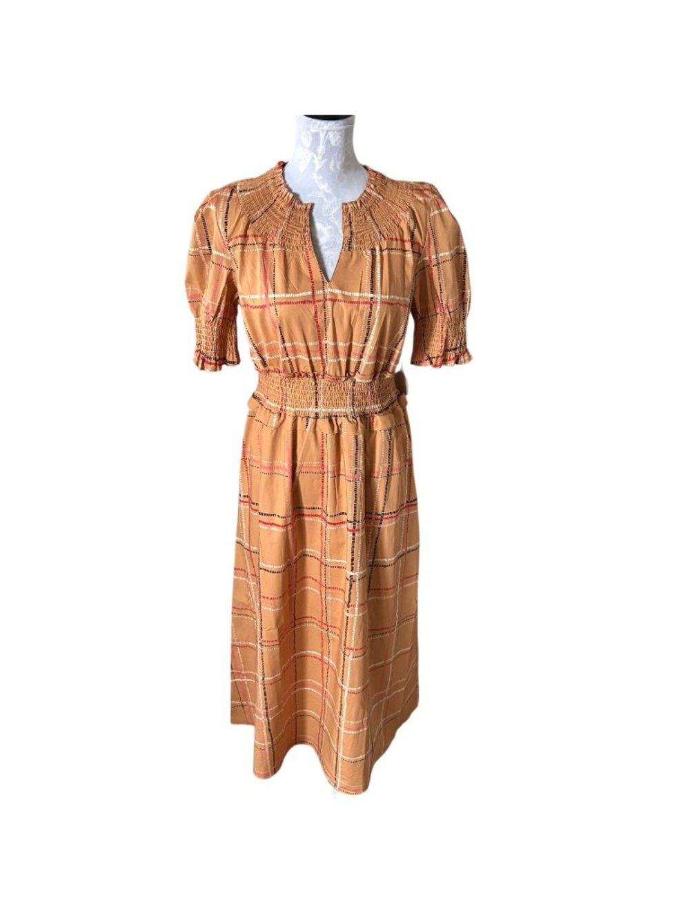 Spartina 449 Adelaide Dress in the Botanic Garden Dash Plaid Medium NWT - Picture 1 of 6